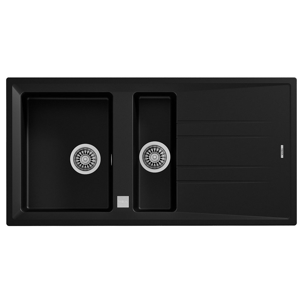 Teka Maestro Stone 60 B-TG Karbon 1000x510mm Bir Büyük Hazne Bir Küçük Hazne ve Damlalıklı Tegranite Evye