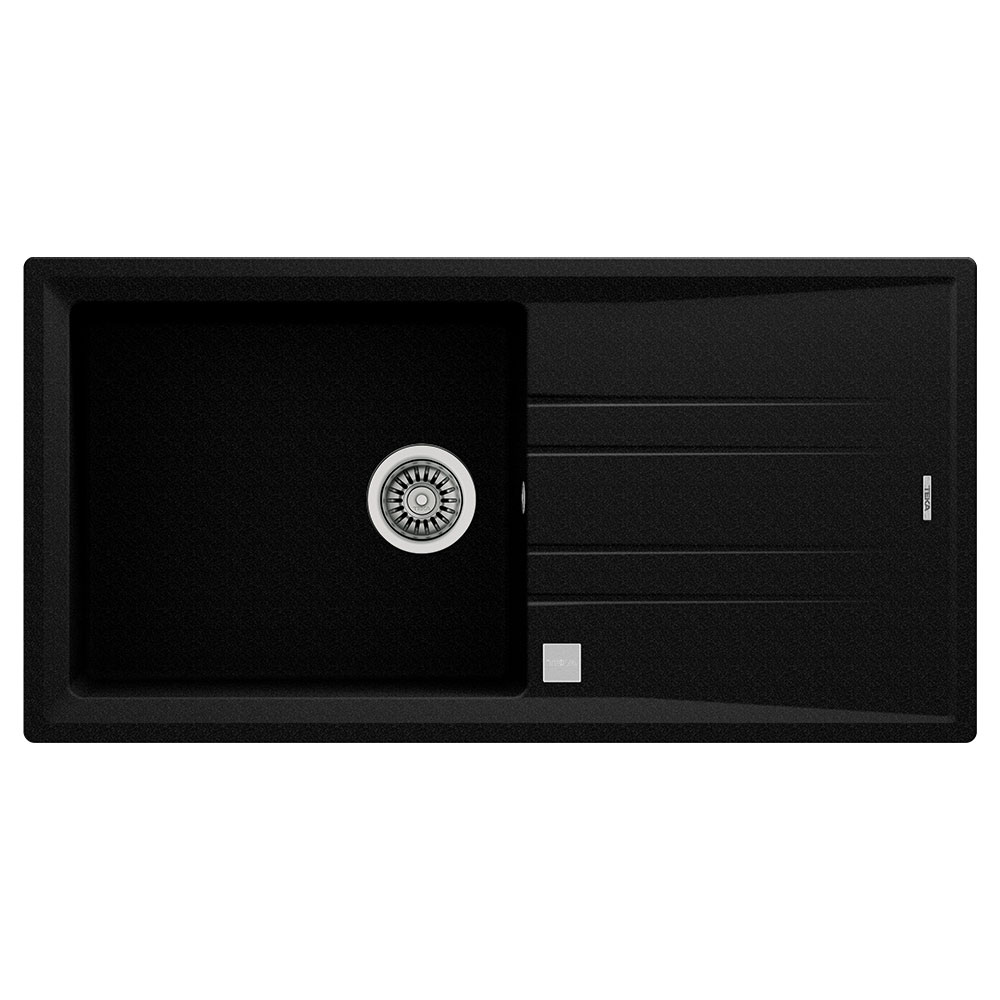 Teka Maestro Stone 60 L-TG Metalik Siyah 1000x510mm Tek Hazneli Tek Damlalıklı Tegranite Evye