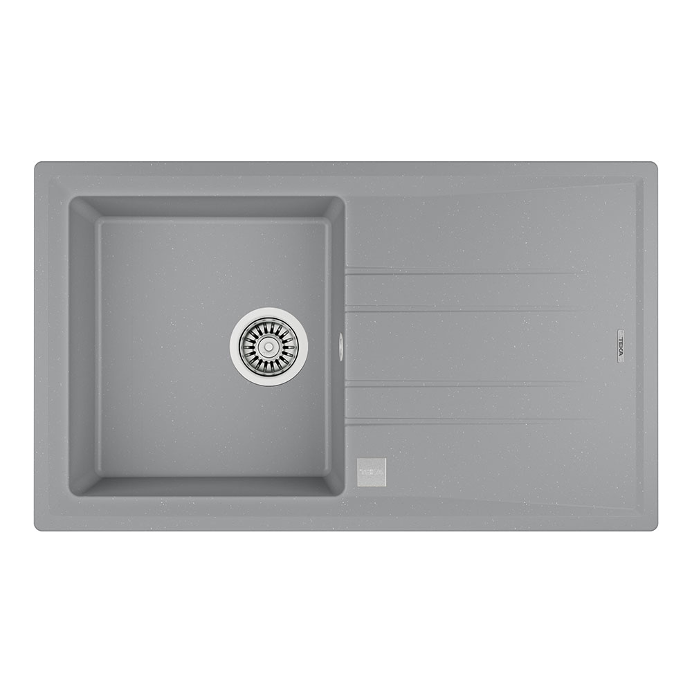 Teka Maestro Stone 50 B-TG Metalik Gri 860x510mm Tek Hazneli Tek Damlalıklı Tegranite Eviye