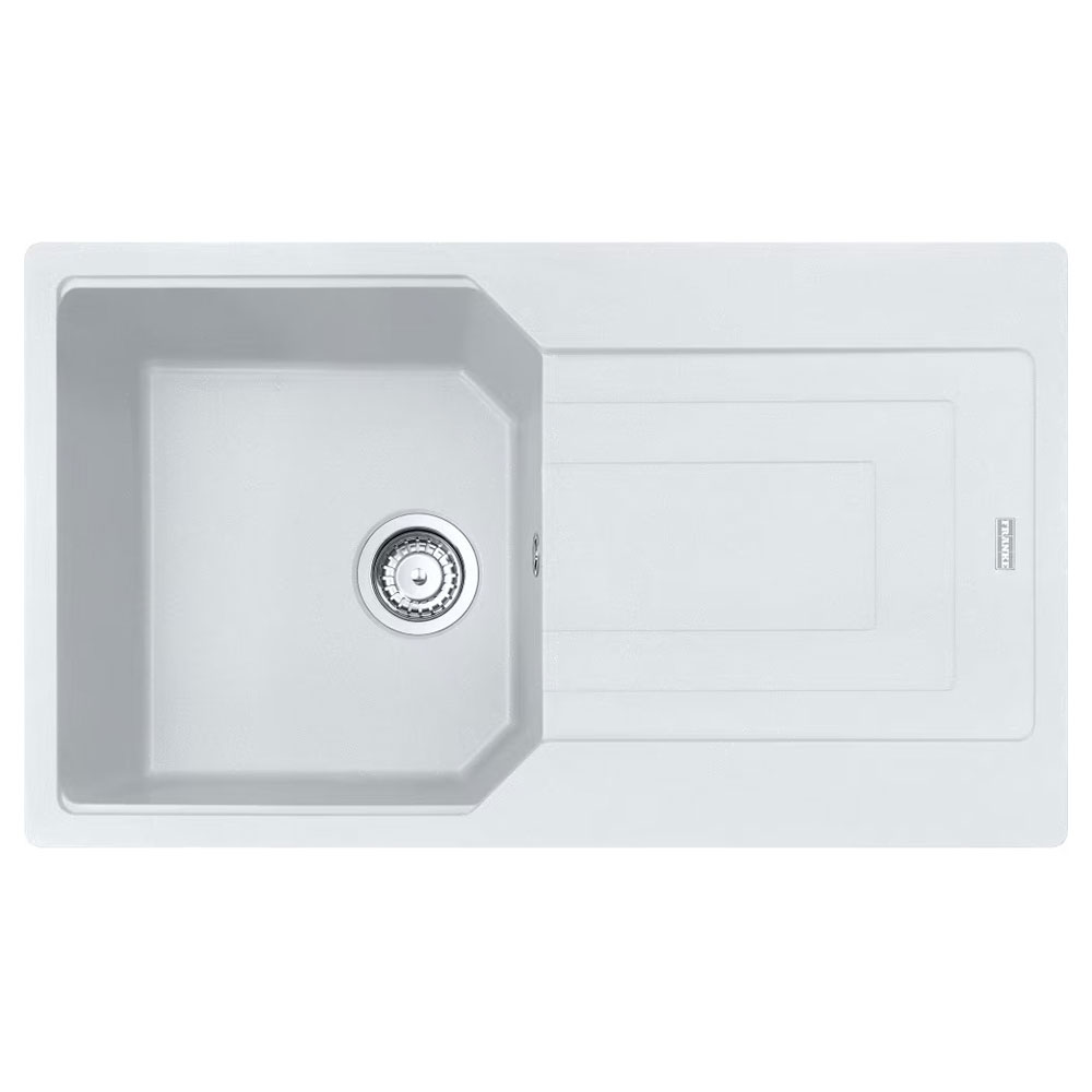 Franke Urban UBG 611-86 Bianco Tezgah Üstü 860x500mm Tek Gözlü Damlalıklı Eviye