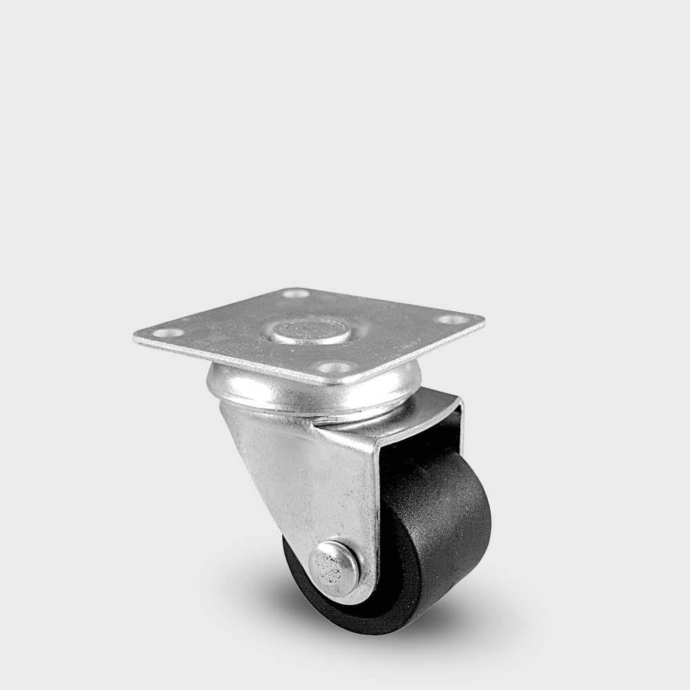 Burak 0272 SPS Çift Sıra Bilyalı Fıçı Tekerlek Tablalı Siyah 28mm.