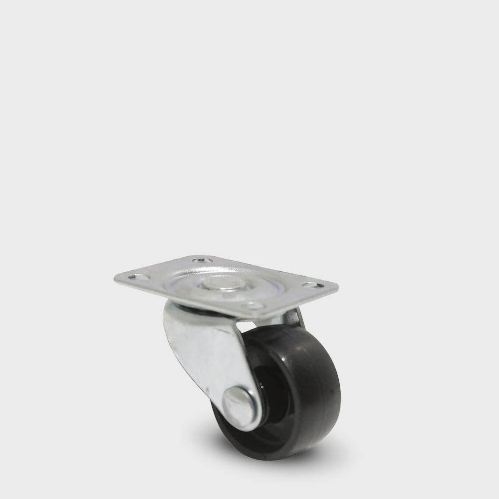 Burak 0302 SPS Tek Sıra Bilyalı Tekerlek Tablalı Siyah 30mm.