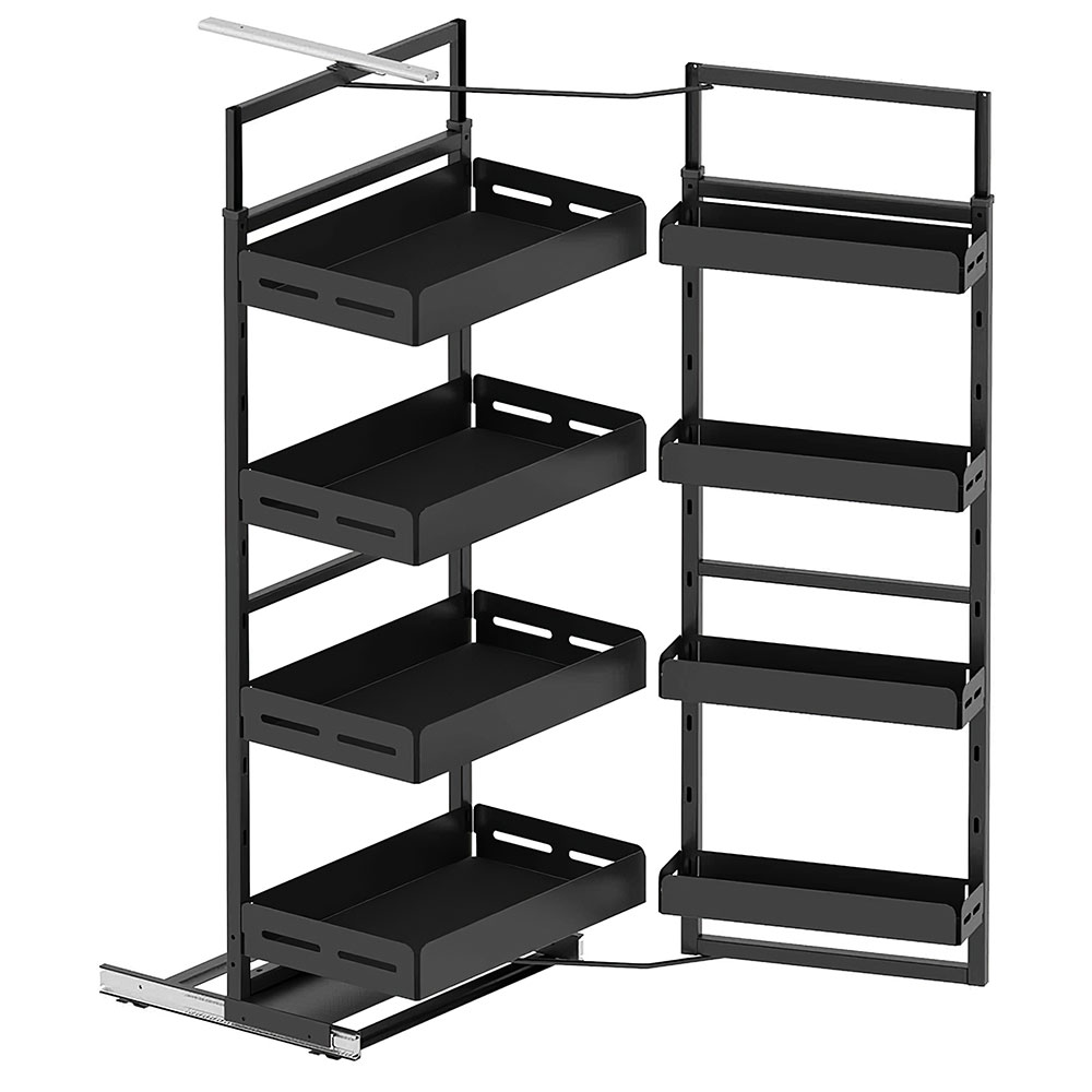 Starax S-1224-UB-A Unique Box İkiz Kiler Antrasit 5 Sepetli 60 cm.