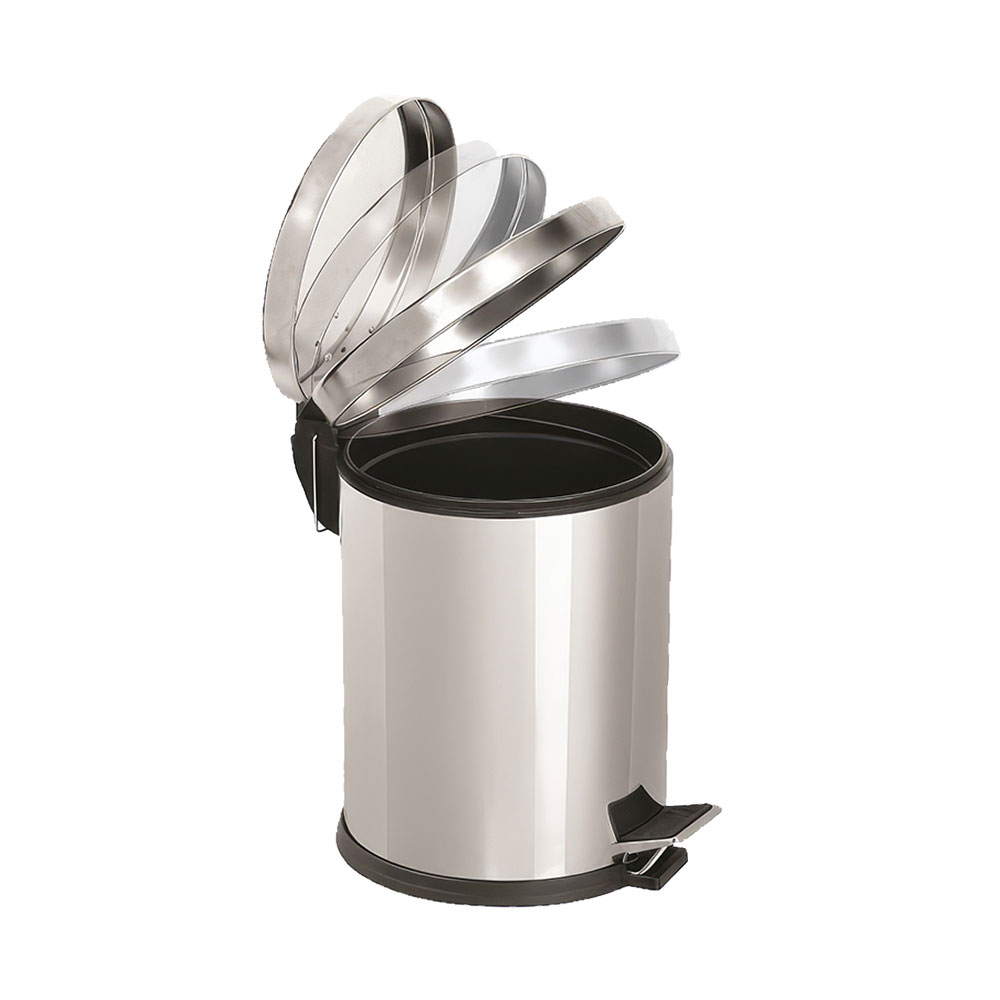 Efor EF-307 Çöp Kovası, Pedallı, Yavaş Kapanan Kapak, 304 Kalite, 5 lt.