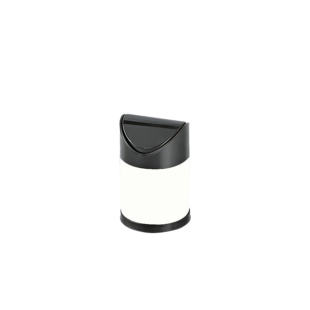 Efor EF-851B Çöp Kovası, Sallanır Kapak, 430 Kalite Beyaz, 1,5 lt.