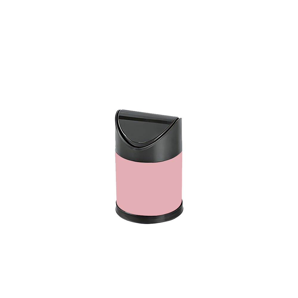 Efor EF-851P Çöp Kovası, Sallanır Kapak, 430 Kalite Pembe, 1,5 lt.