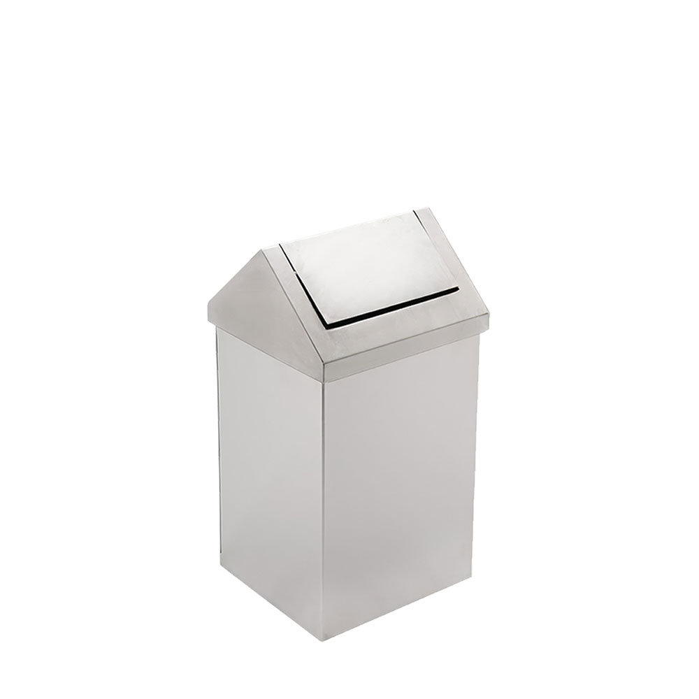 Efor EF-331 Çöp Kovası, Sallanır Kapak, 304 Kalite, Kare 6 lt.