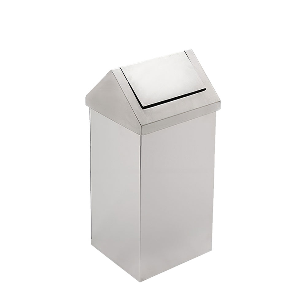Efor EF-333 Çöp Kovası, Sallanır Kapak, Kare, 304 Kalite 16 lt.