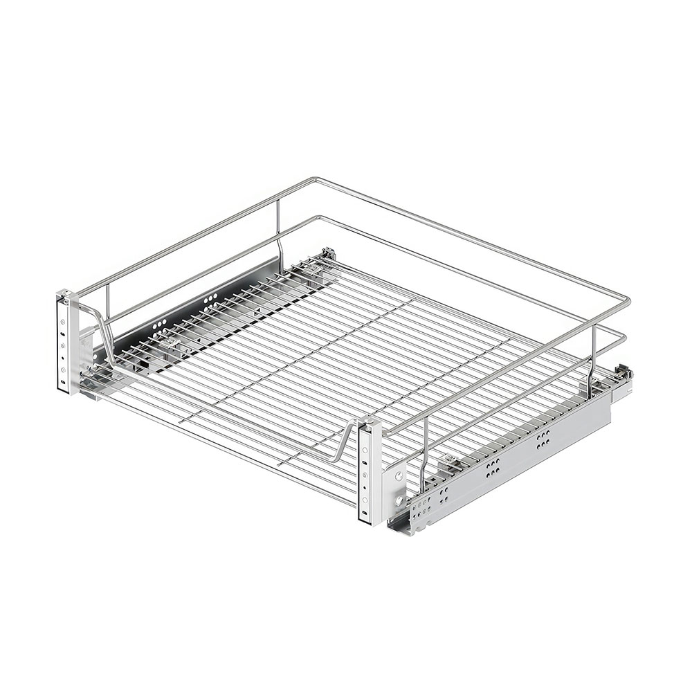 Starax S-2343-C Kapağa Monte Çift Açılım Gizli Raylı Çekmece Krom 45 cm.
