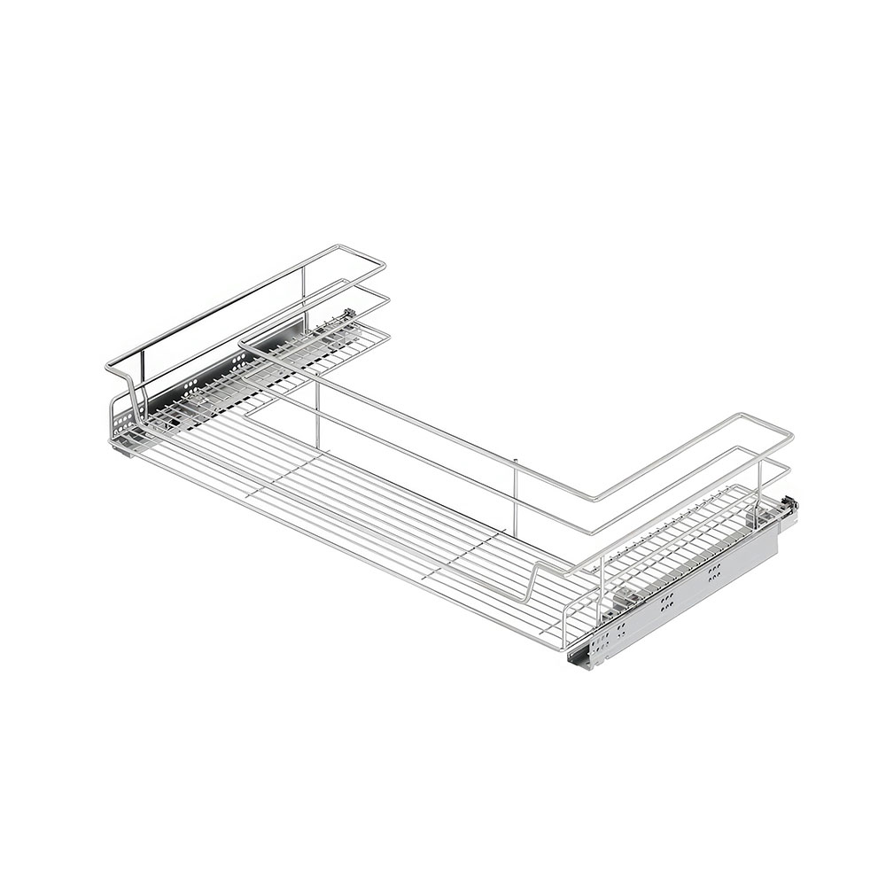 Starax S-2351-C Bağımsız Evye Altı Çift Açılım Gizli Raylı Çekmece Krom 80 cm.