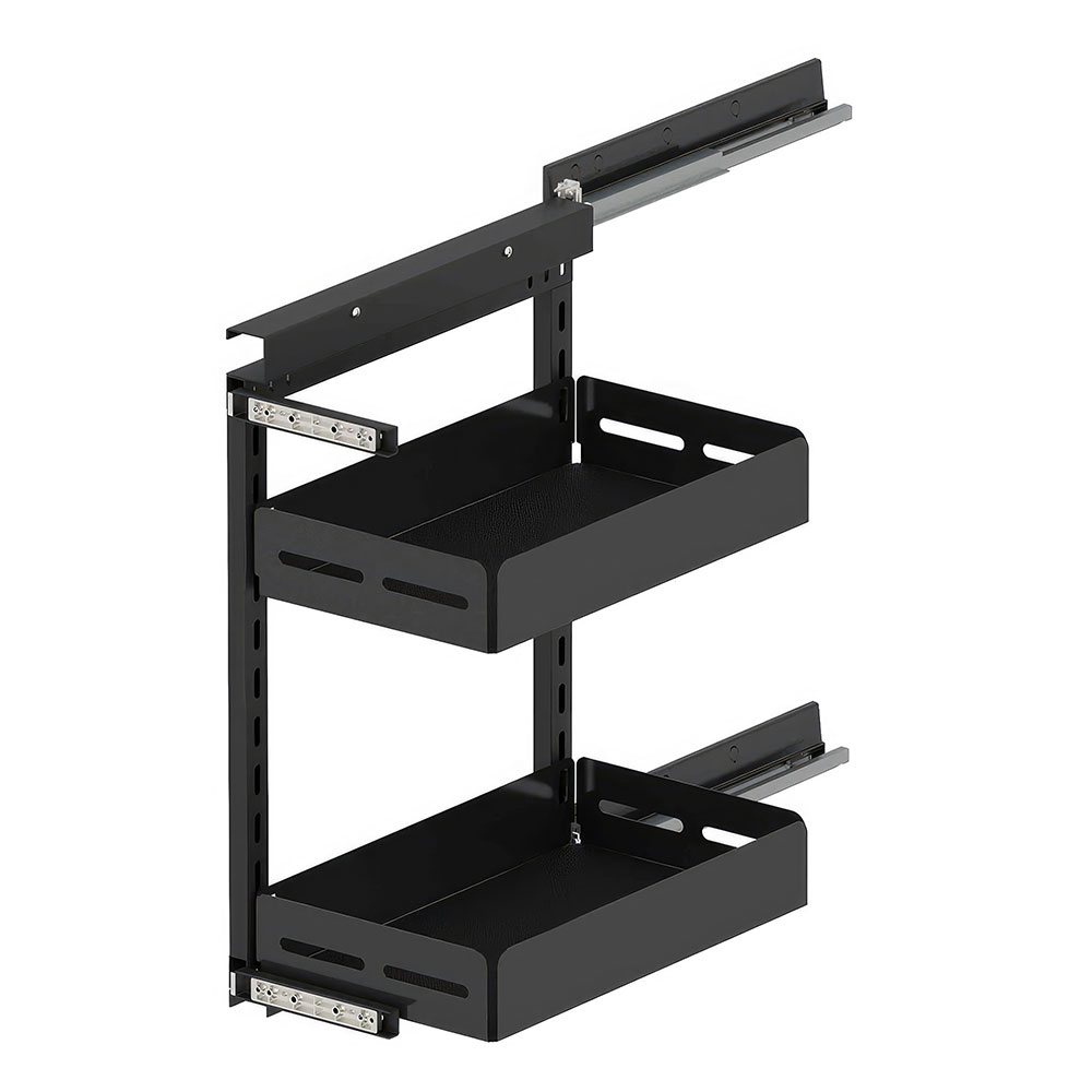 Starax S-2791-UB-A Unique Box Yandan Gizli Raylı Tezgah Altı Ünite Antrasit 90° Sol 35 cm.