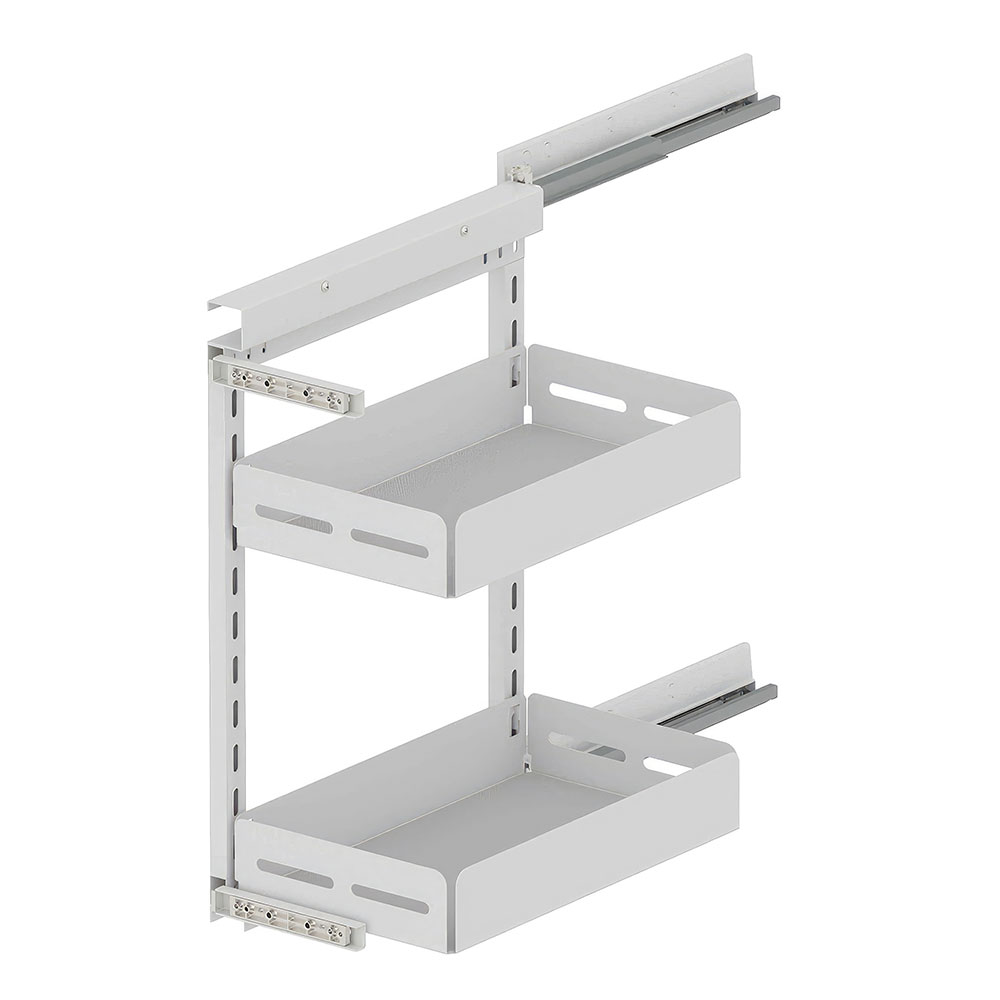 Starax S-2792-UB-W Unique Box Yandan Gizli Raylı Tezgah Altı Ünite Beyaz 90° Sağ 35 cm.