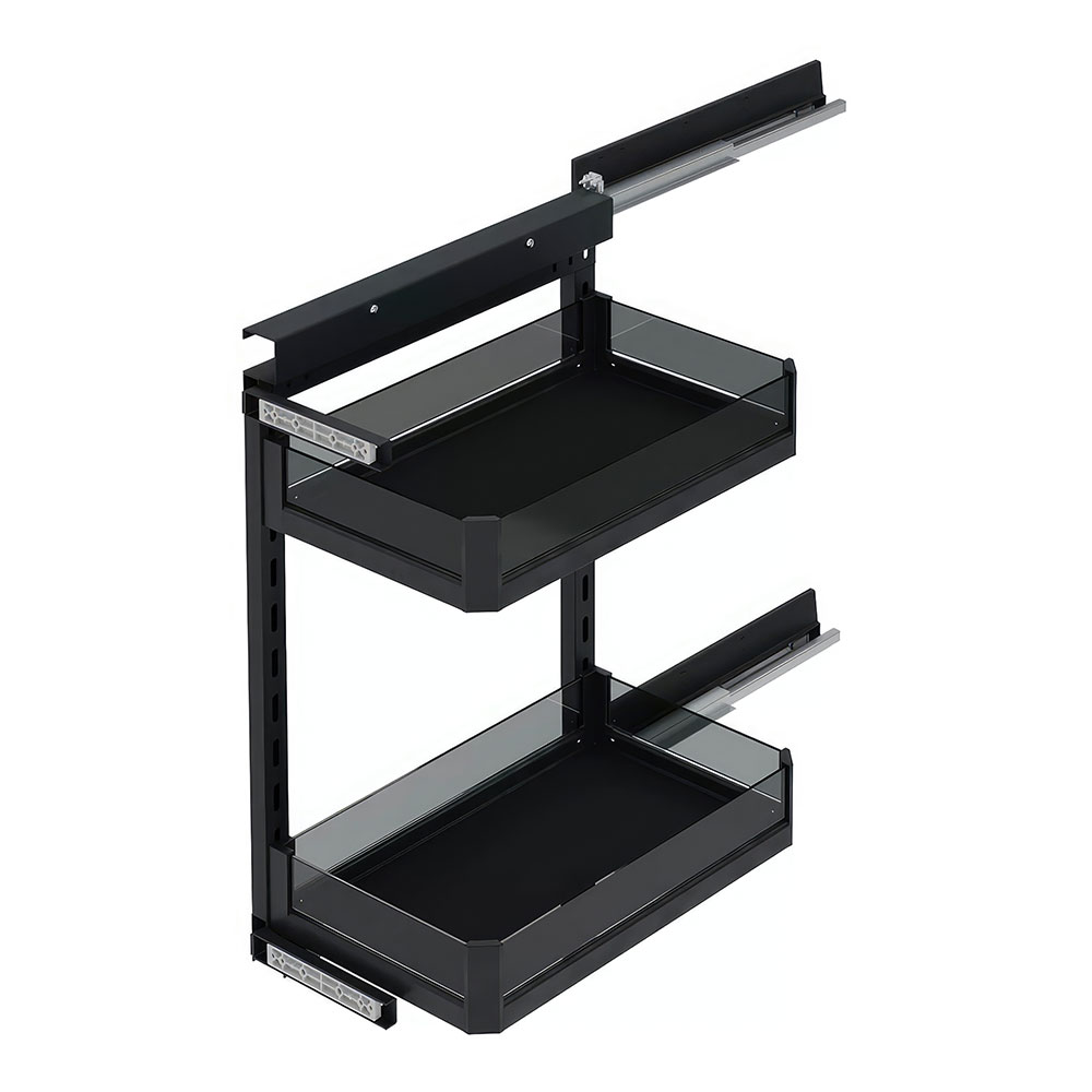 Starax S-2794-P-A Premium Yandan Gizli Raylı Tezgah Altı Ünite Antrasit 90° Sağ 40 cm.