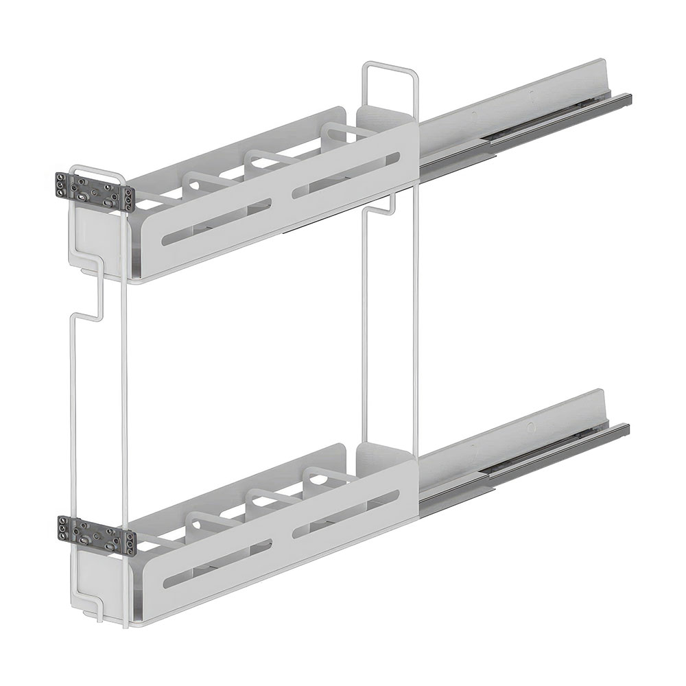 Starax S-2662-UB-W Unique Box Kaymaz Yüzeyli Şişelik Çift Açılım Beyaz Sol 15 cm.