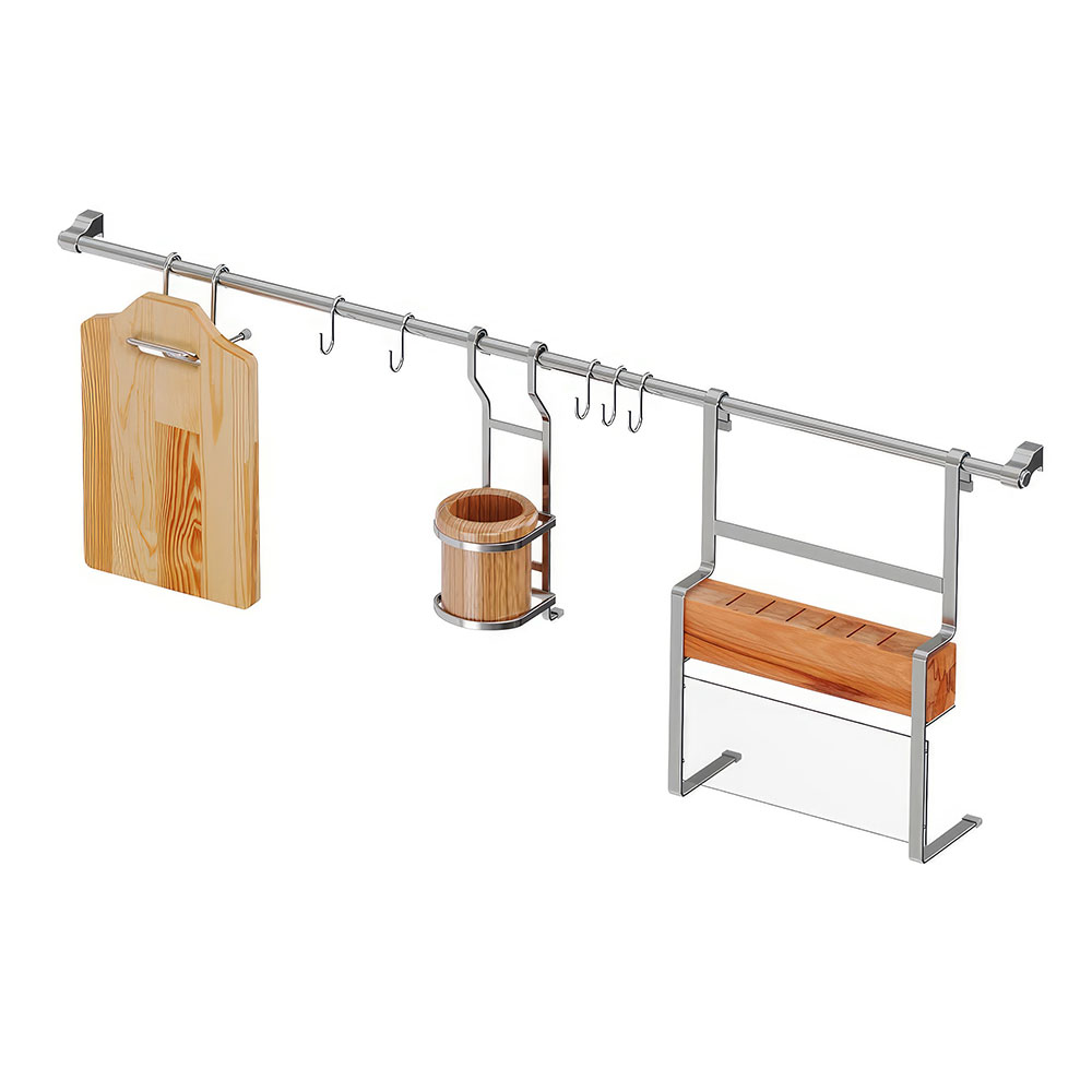 Starax S-4525-C Set Arası Dörtlü Mutfak Düzenleyici Organizer Krom