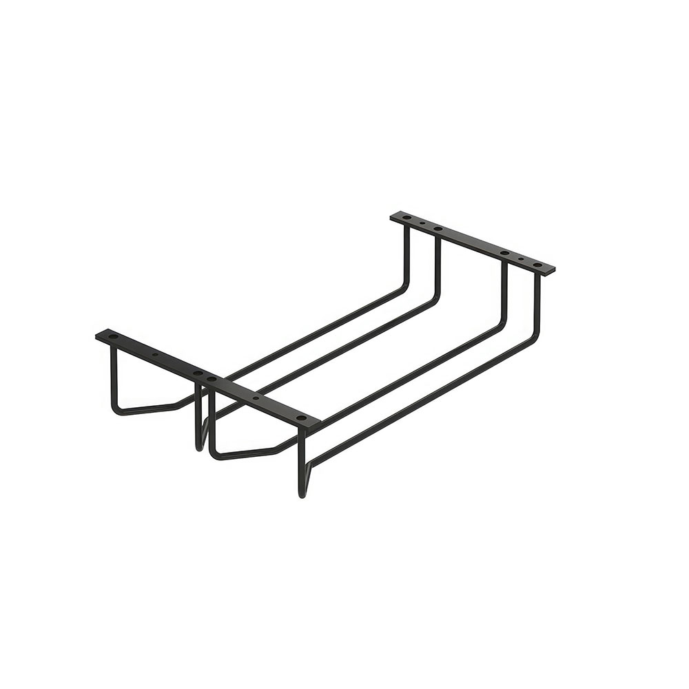 Starax S-4045-A Kadeh Askısı, 2 Bölmeli Antrasit 23,5x50x7 cm