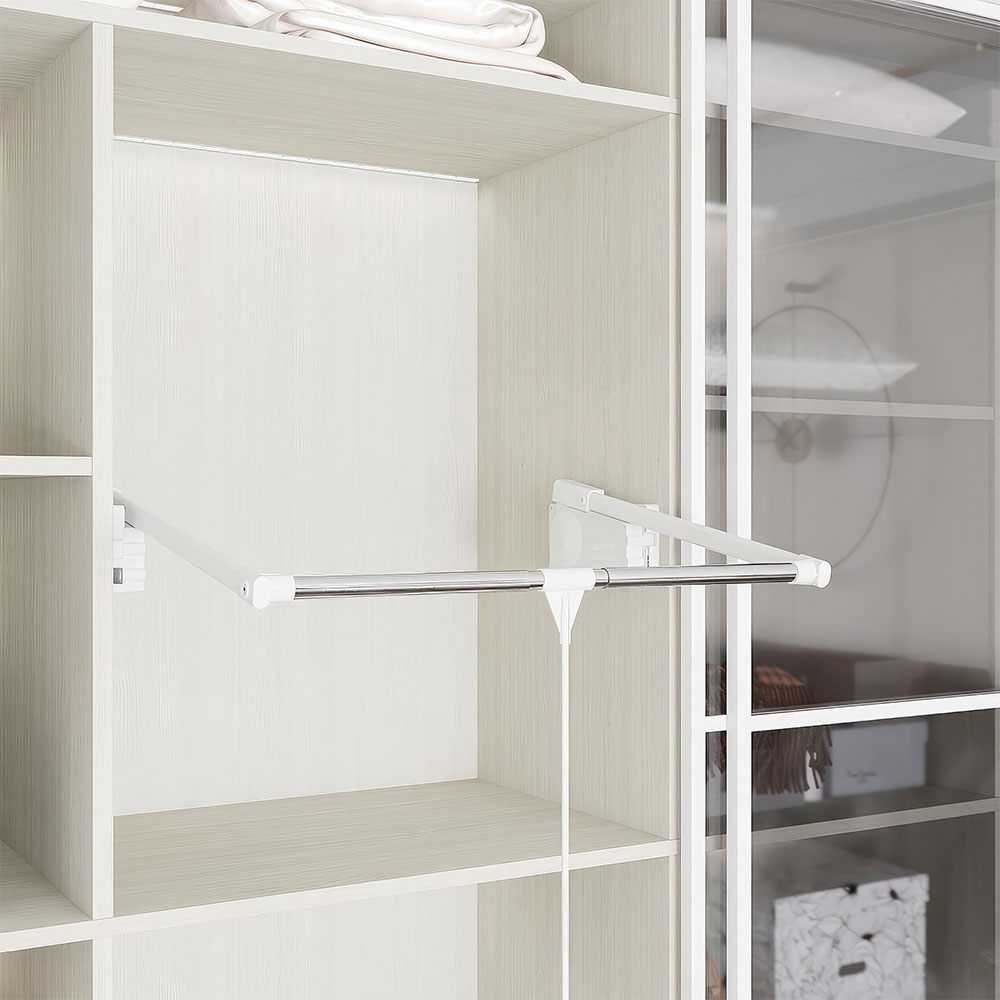 Starax S-6013-W Gardırop Asansörü, Beyaz 85-115x28,5x90 cm