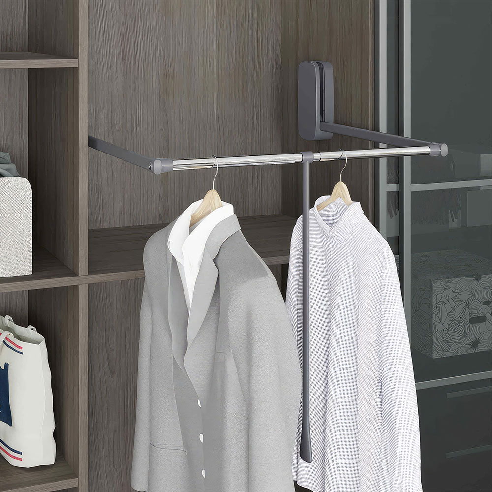 Starax S-6012-G Gardırop Asansörü Gri 85-115x13x80 cm