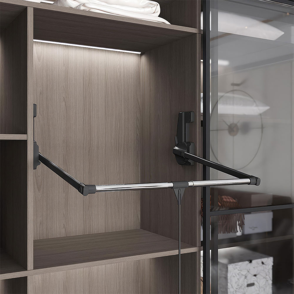 Starax S-6014-W Gardırop Asansörü Antrasit 85-115x29x90 cm