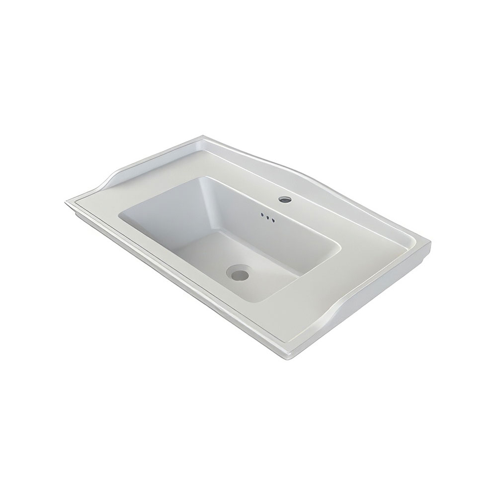 Cerastyle 036500-U97 Kapadokya Etajerli Lavabo, Mat Beyaz, 100x48 cm.