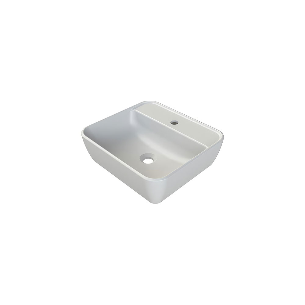 Cerastyle 076300-U97 One Batarya Delikli Lavabo, Mat Beyaz, 46x42 cm.