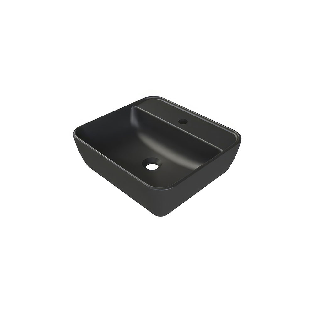 Cerastyle 076707-U97 One Batarya Delikli Lavabo, Mat Siyah, 55x42 cm.