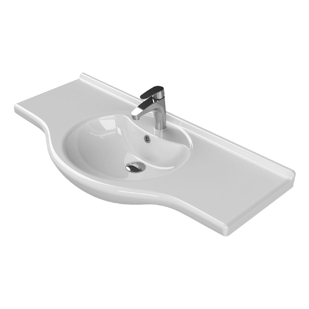 Cerastyle 066700-U Nil Etajerli Lavabo, Beyaz, 105x50 cm.