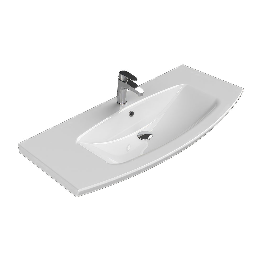 Cerastyle 090300-U Plus Etajerli Lavabo, Beyaz, 110x51 cm.