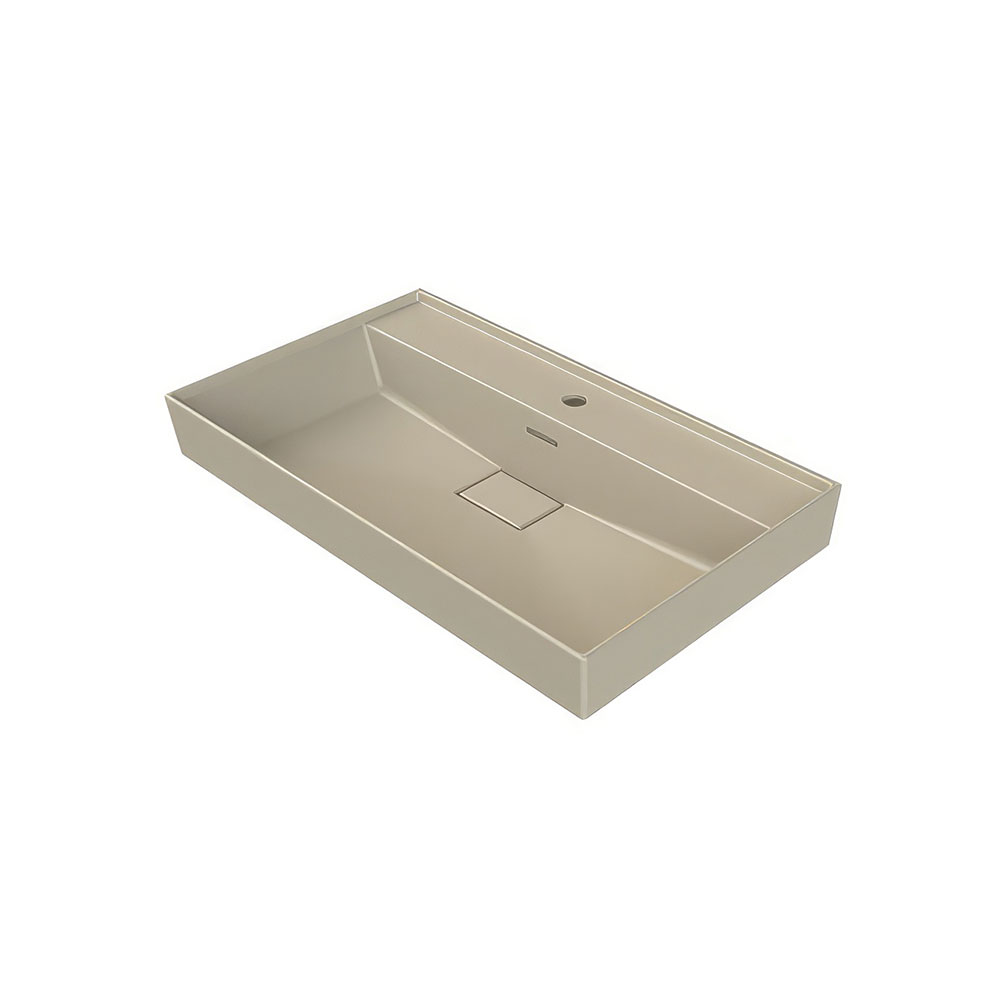 Cerastyle 037308-U97 Sharp Etajerli Lavabo, Mat Cappuchino, 80x48 cm.