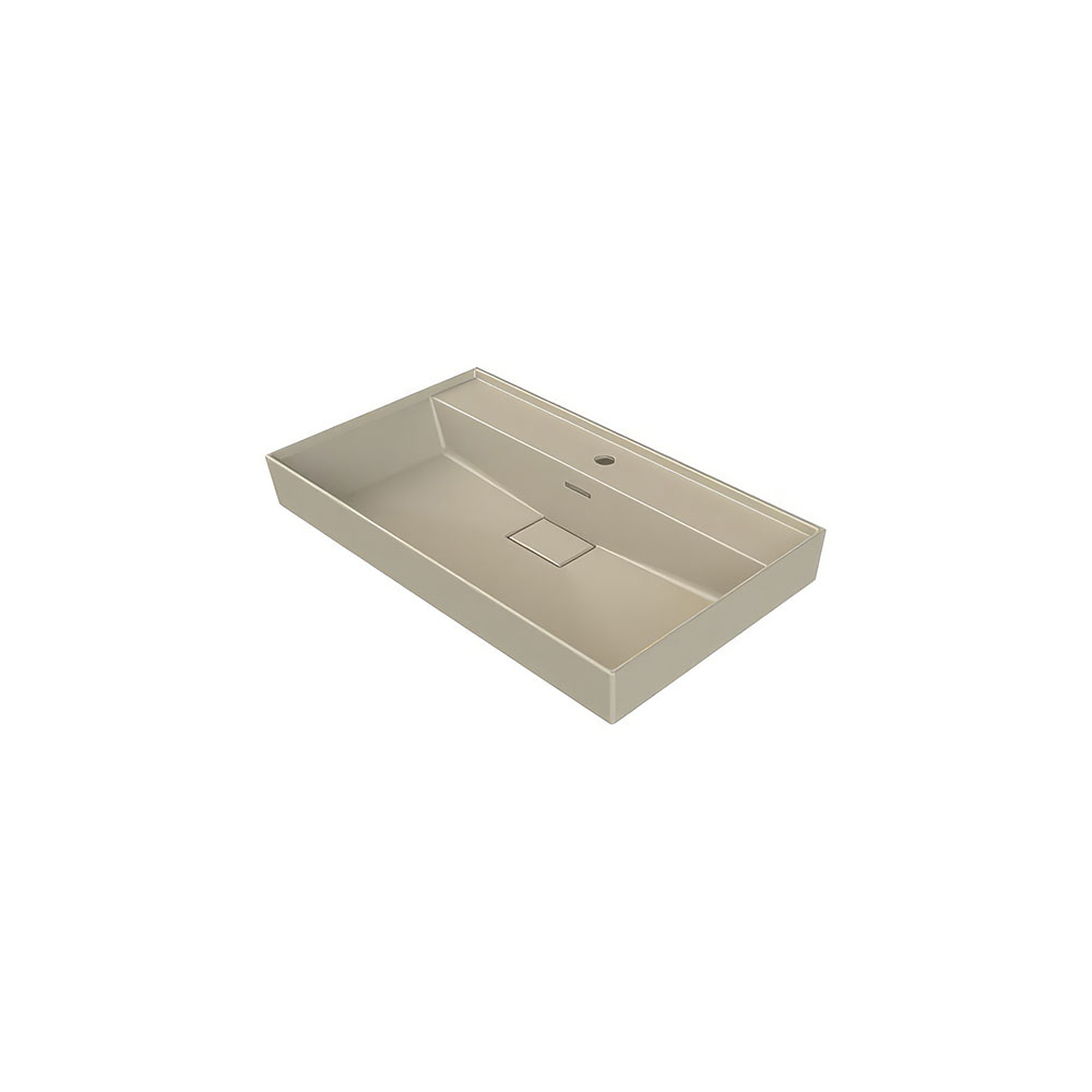 Cerastyle 037008-U97 Sharp Etajerli Lavabo, Mat Cappuchino, 48x48 Cm