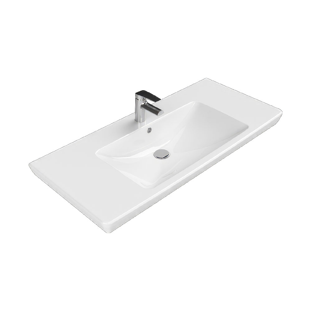 Cerastyle 068600-U Porto D Etajerli Lavabo, Beyaz, 105x48 cm.