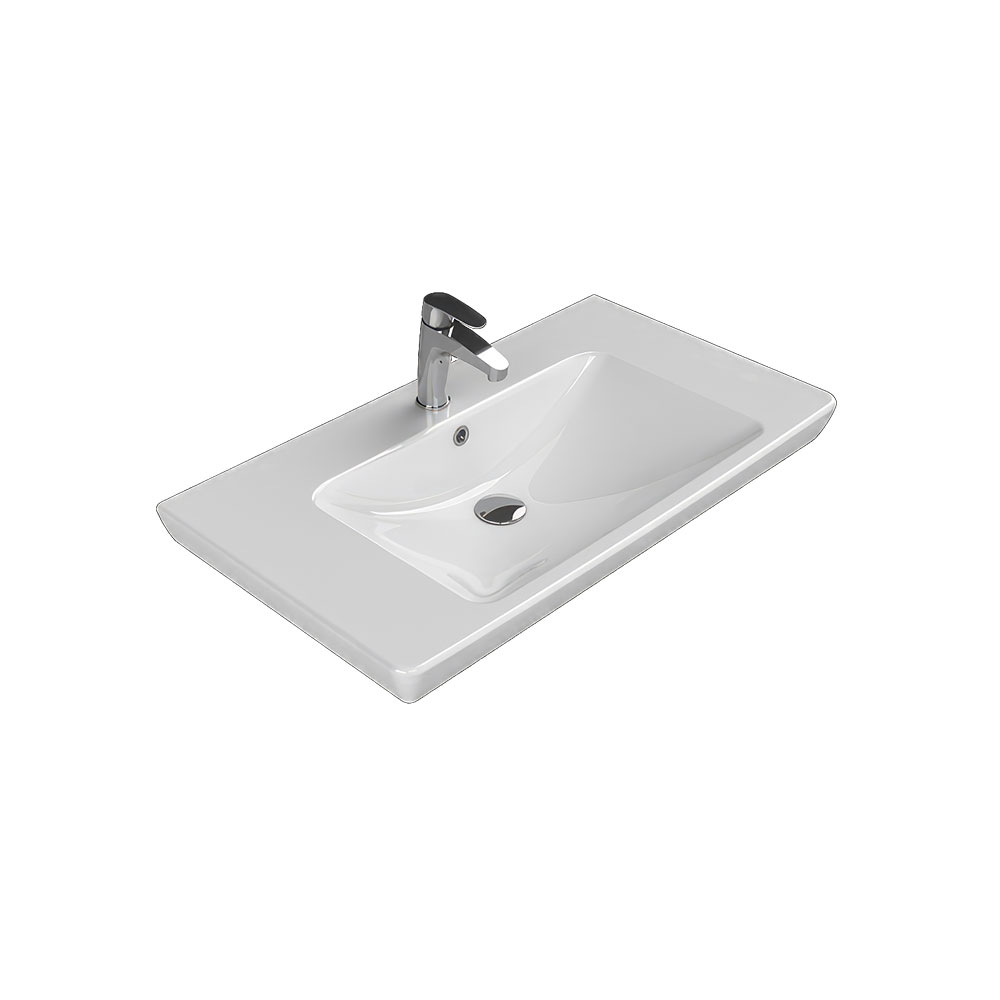 Cerastyle 068300-U Porto D Etajerli Lavabo, Beyaz, 85x48 cm.