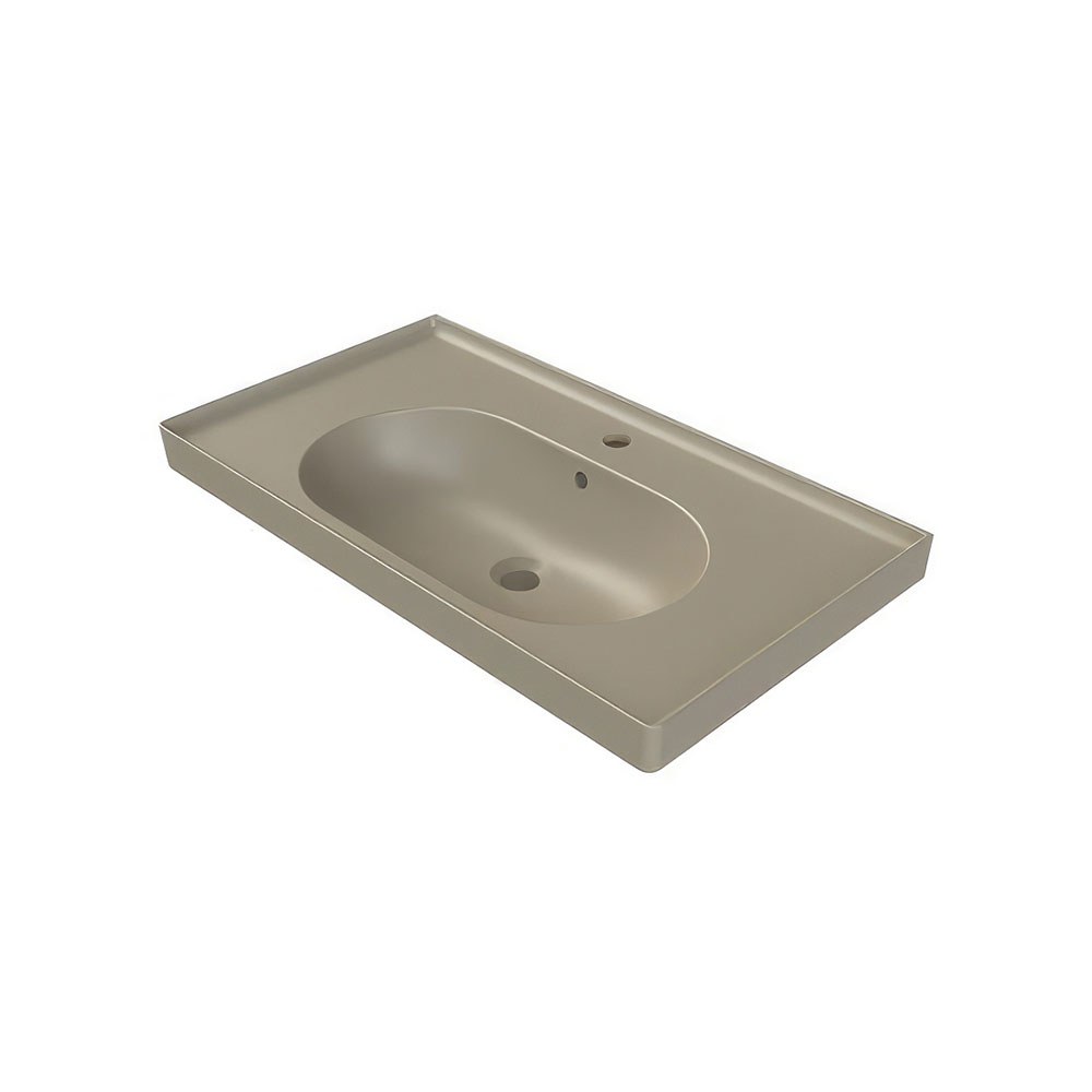 Cerastyle 043308-U97 Arya Etajerli Lavabo, Cappuchino, 80x45 cm.