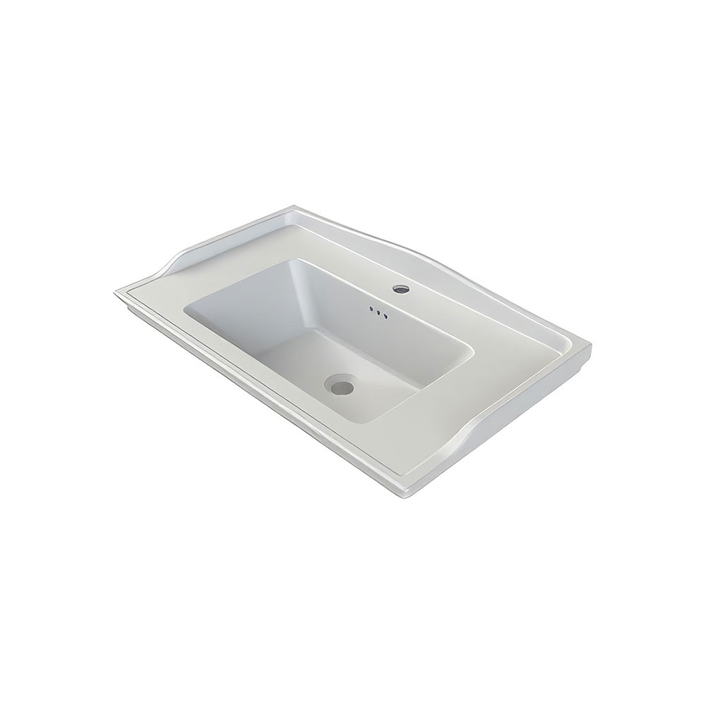 Cerastyle 036300-U97 Kapadokya Etajerli Lavabo, Mat Beyaz, 80x48 cm.