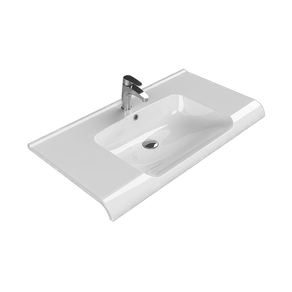 Cerastyle 090800-U Anova Etajerli Lavabo, Beyaz, 100x50 cm.