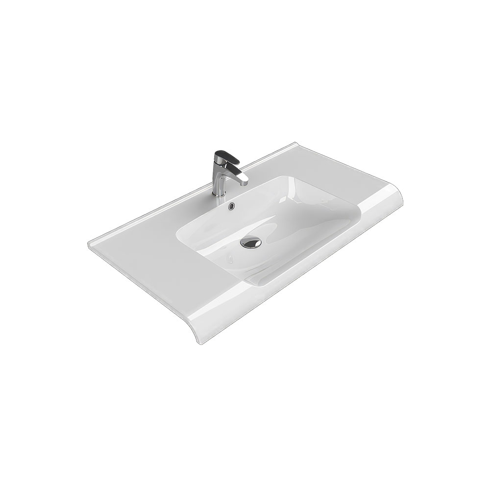 Cerastyle 090700-U Anova Etajerli Lavabo, Beyaz, 80x50 cm.