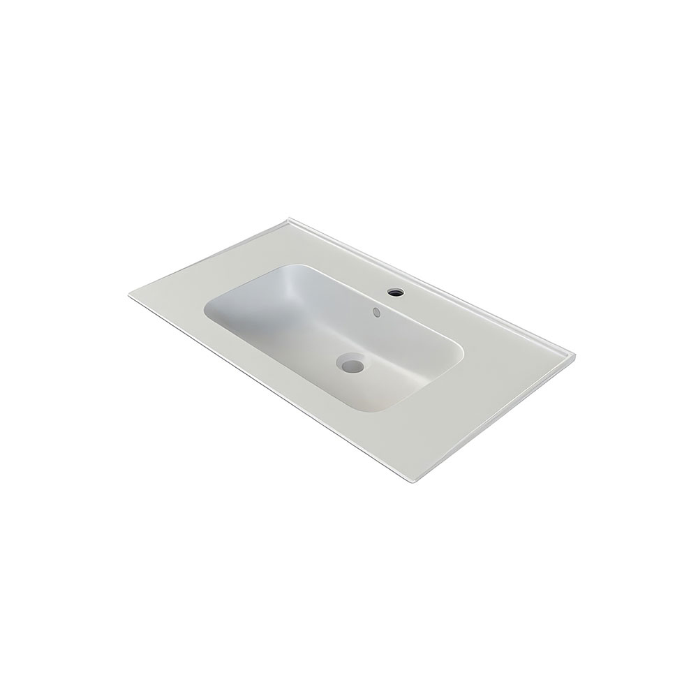 Cerastyle 042200-U97 Blue Etajerli Lavabo, Mat Beyaz, 70x47 cm.