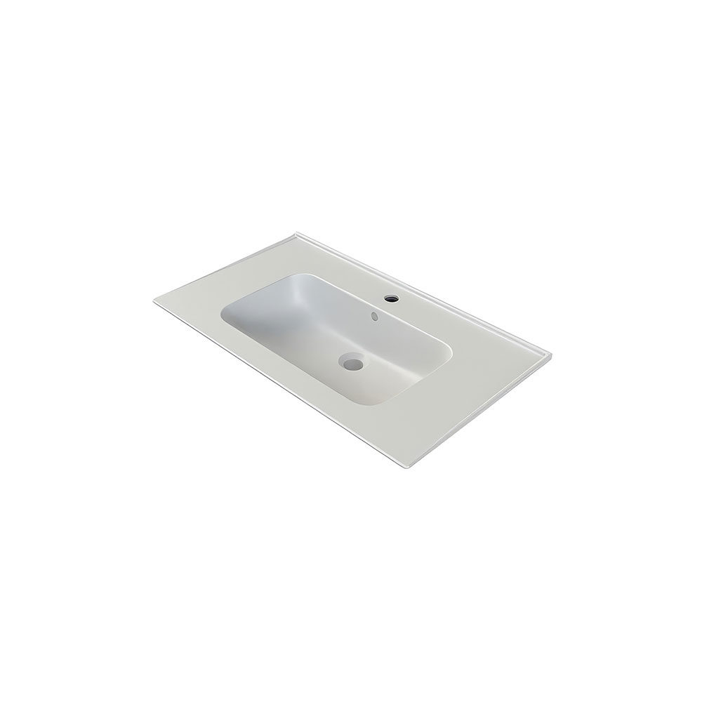 Cerastyle 042100-U97 Blue Etajerli Lavabo, Mat Beyaz, 65x47 cm.