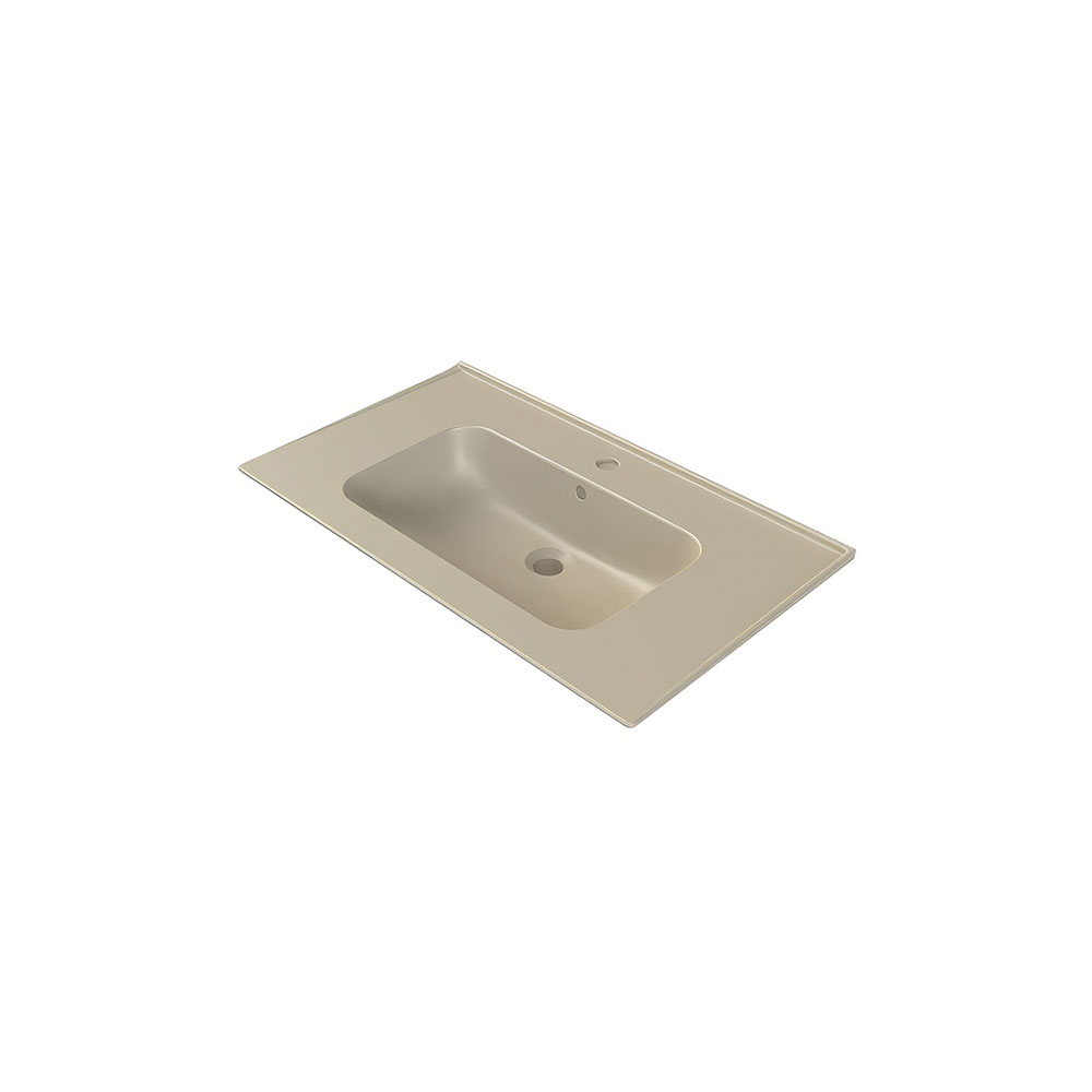 Cerastyle 042108-U97 Blue Etajerli Lavabo, Mat Cappuchino, 65x47 cm.