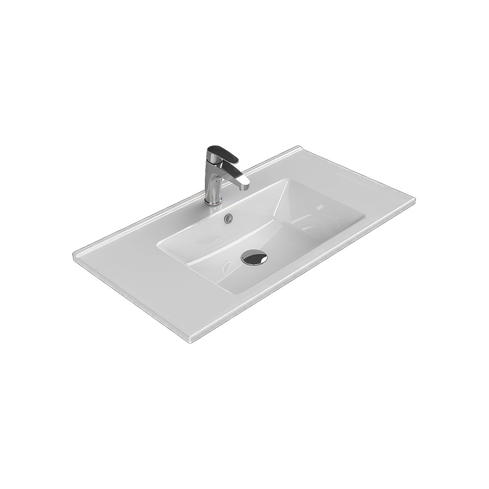 Cerastyle 067500-U Arte Etajerli Lavabo, Beyaz, 85x45 cm.