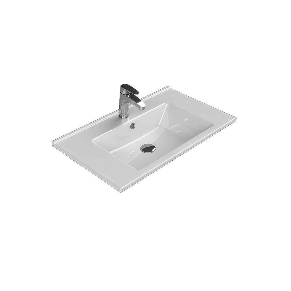 Cerastyle 067400-U Arte Etajerli Lavabo, Beyaz, 75x45 cm.