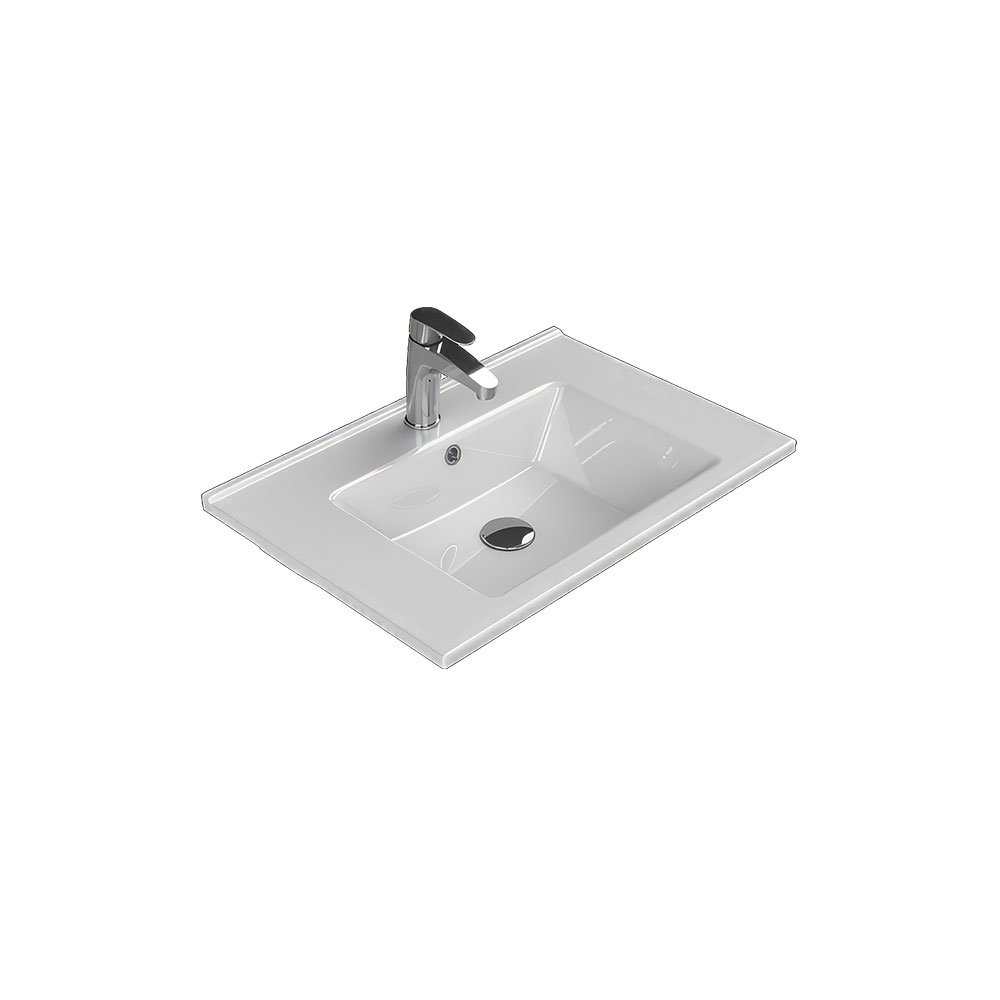 Cerastyle 067300-U Arte Etajerli Lavabo, Beyaz, 65x45 cm.