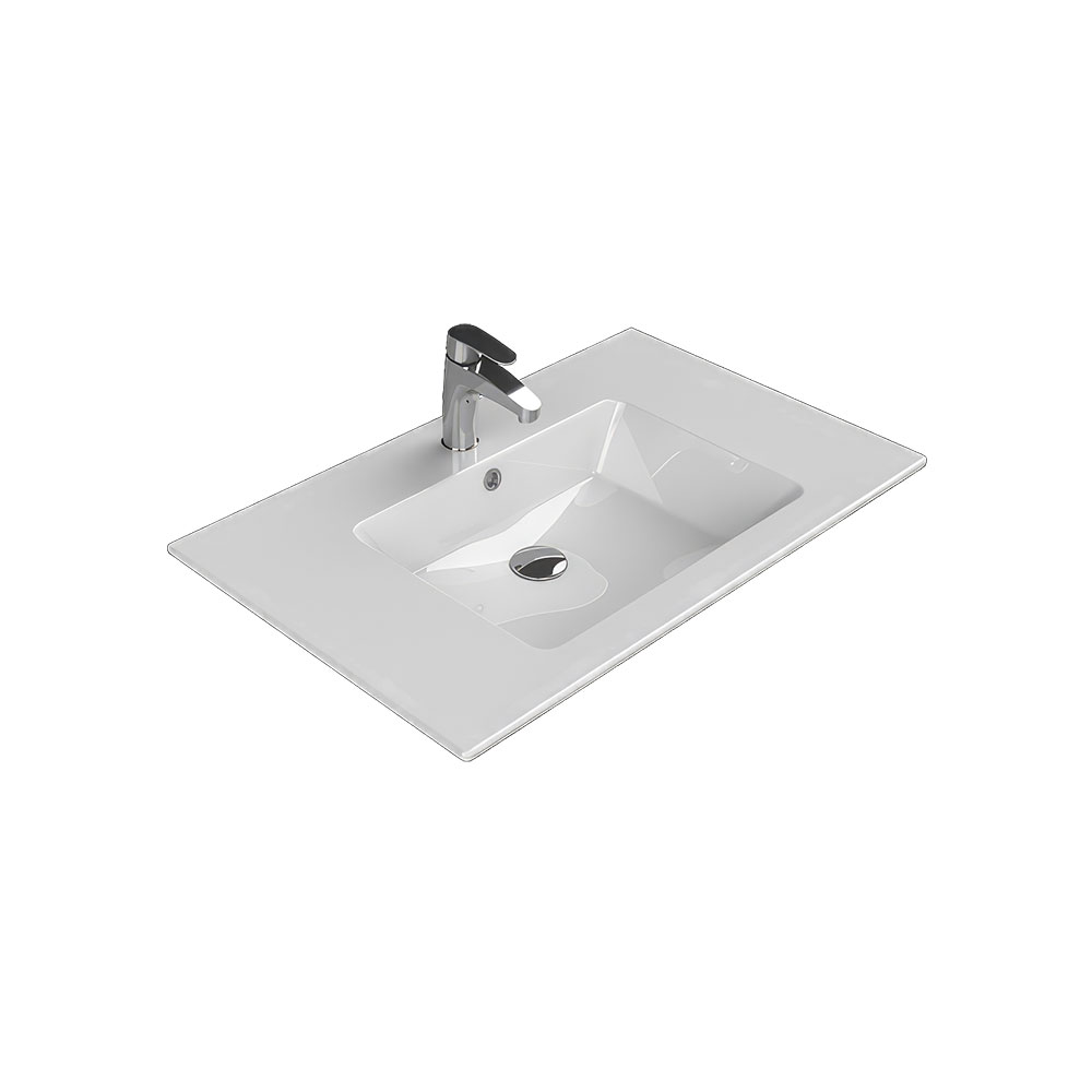 Cerastyle 050300-U İbiza Etajerli Lavabo Beyaz 81x51cm.