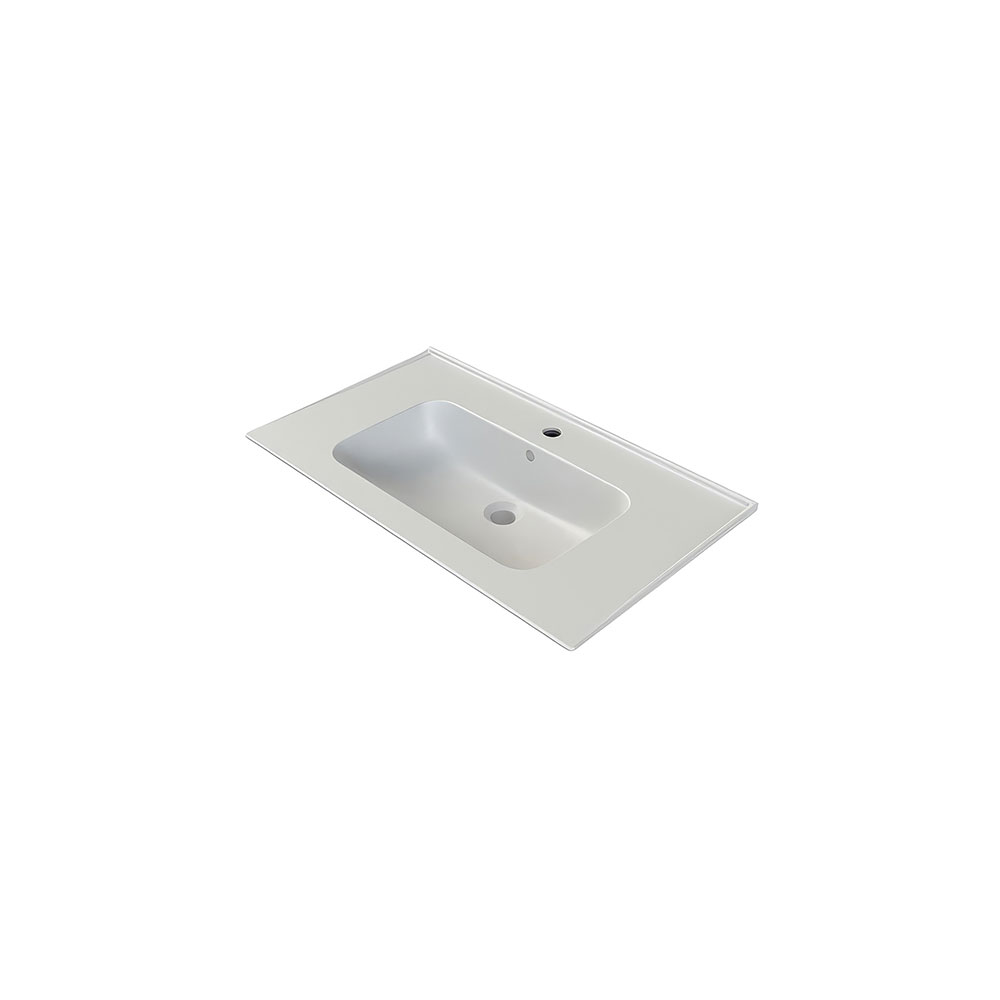 Cerastyle 041900-U97 Blue Etajerli Lavabo Mat Beyaz 50x36,5cm.