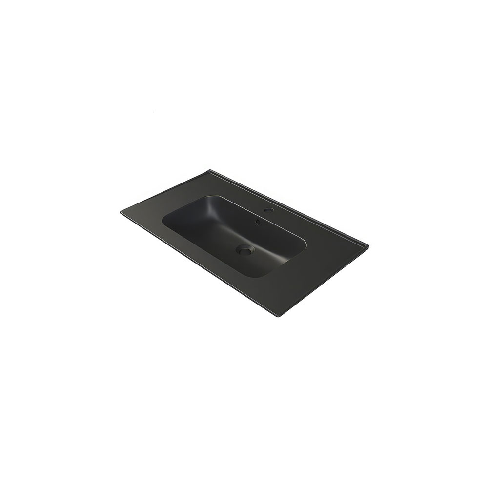 Cerastyle 041907-U97 Blue Etajerli Lavabo Mat Siyah 50x36,5cm.