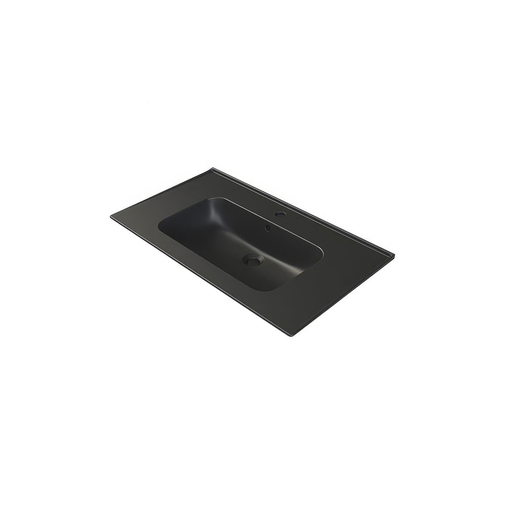 Cerastyle 042007-U97 Frame Etajerli Lavabo Mat Siyah 60x47cm.