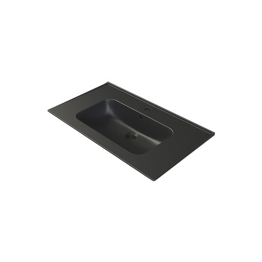 Cerastyle 042207-U97 Blue Etajerli Lavabo Mat Siyah 70x47cm.