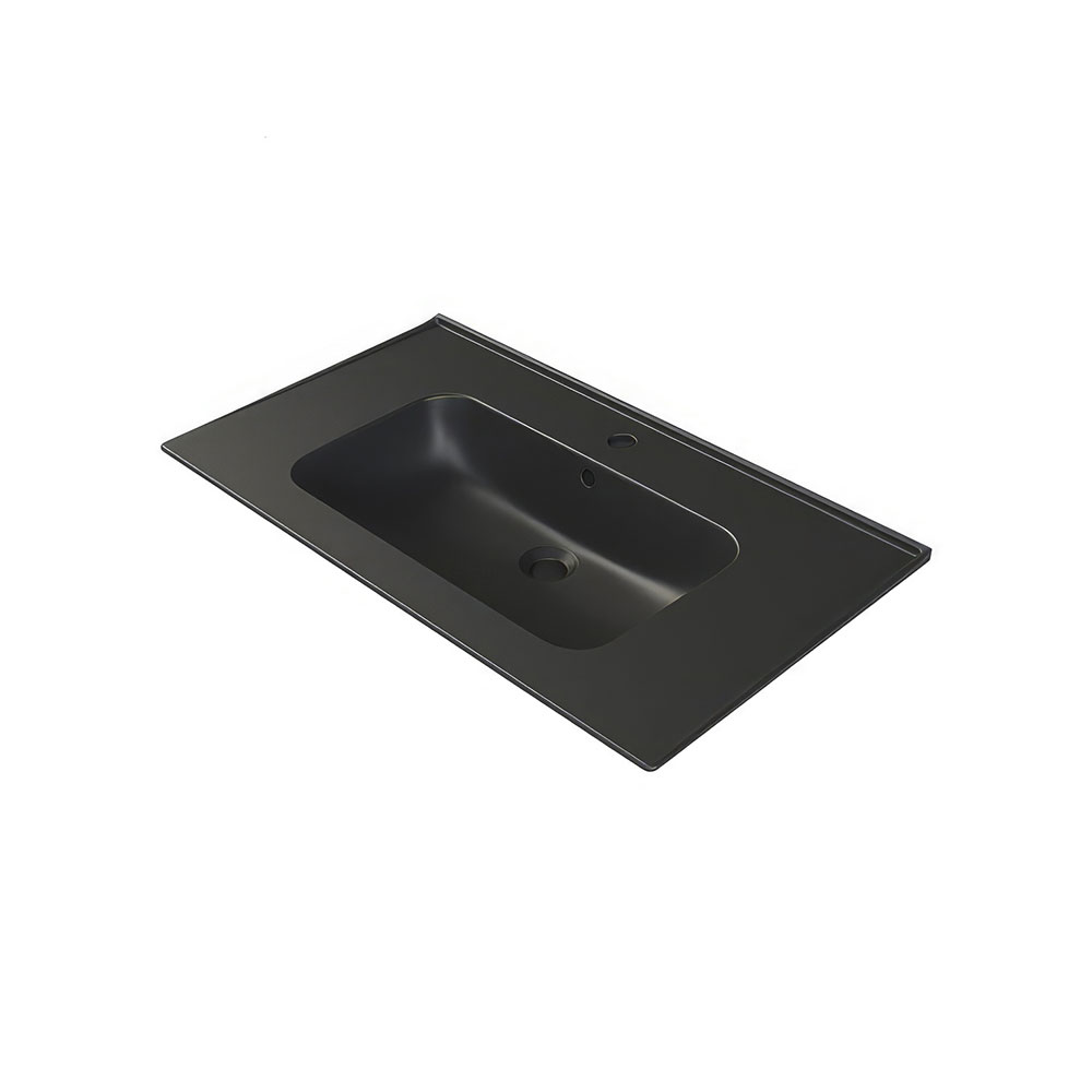 Cerastyle 042307-U97 Blue Etajerli Lavabo Mat Siyah 80x47cm.