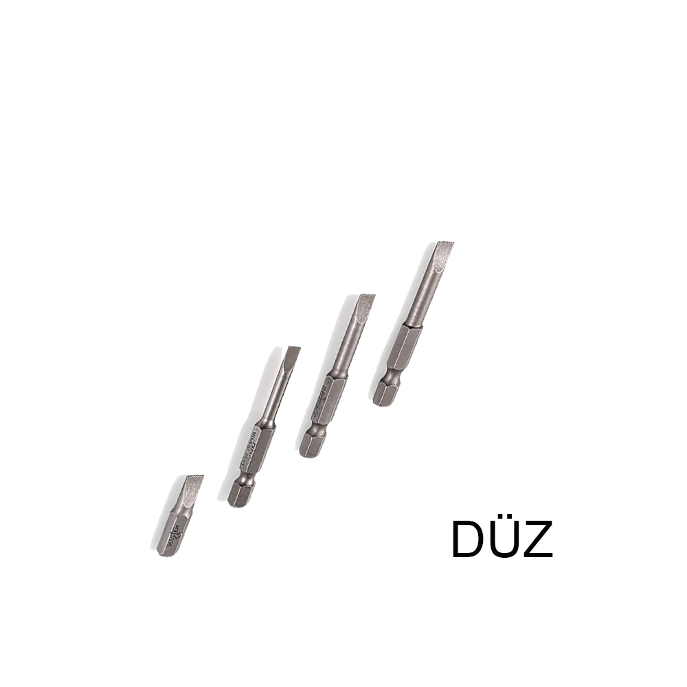 Bits Düz Uçlar 1/4" 4x25 - 8x50 mm