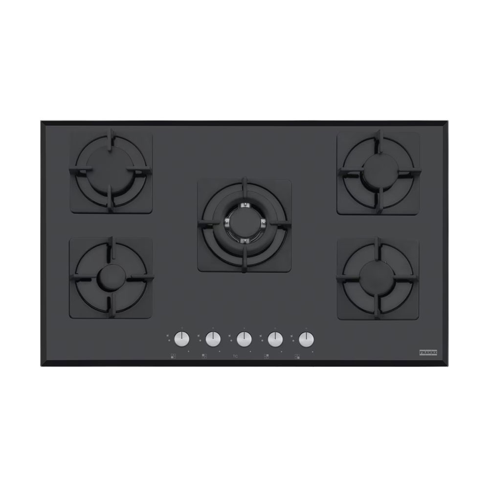 Franke FHNS 905 4G TC WH C Smart Linear Square Black Glass 5 Gözlü Gazlı Cam Ocak